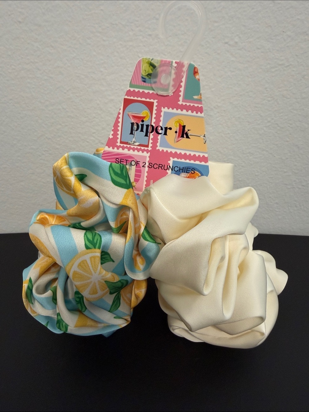 Piper K | Extra Large Lemon Whimsical Hair Scrunchie Set 🍋